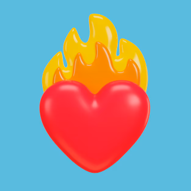 Heart on Fire Emoji