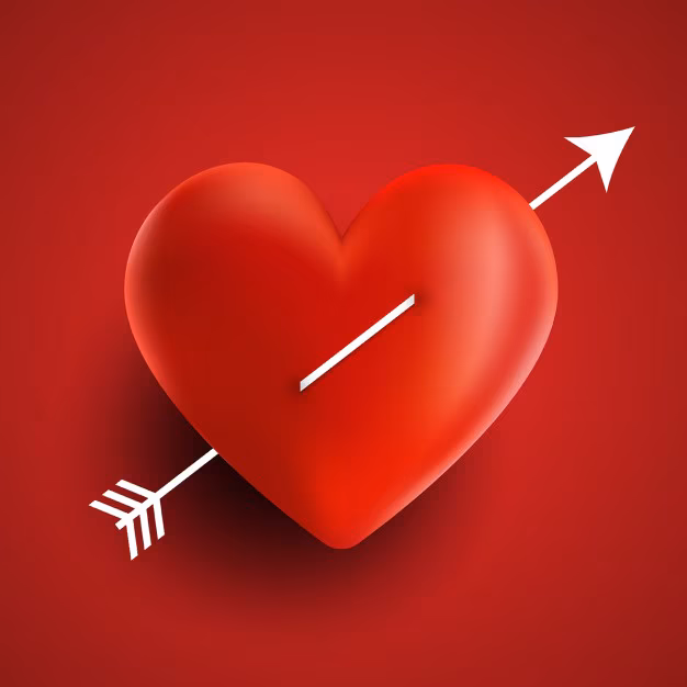 Red Heart with Arrow