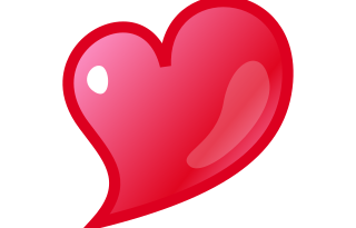 Heart with tip on left